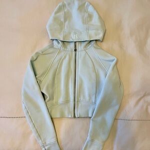Lululemon Sky Blue Cropped Scuba Hoodie. Women’s Size 2